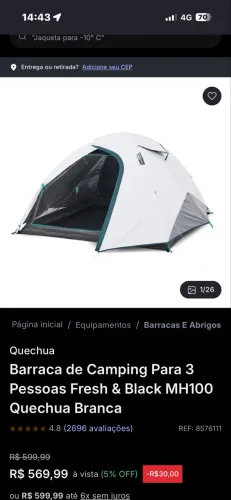 Equipamento de camping 