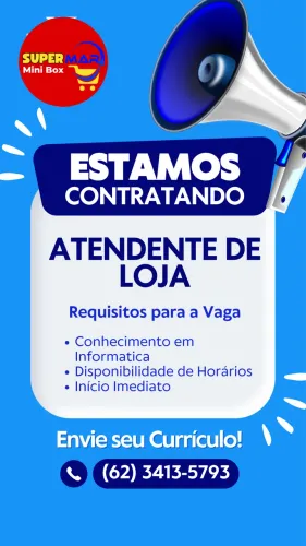 Contrata-se Atendente para Emporio 