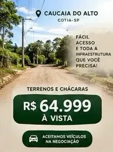 RESIDENCIAL FECHADO PARA CHÁCARAS COM 500M² EM CAUCAIA DO ALTO