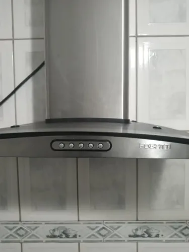 Coifa Depurador e exaustor Fogatti De Parede Clean Vidro Curvo Inox 90cm 