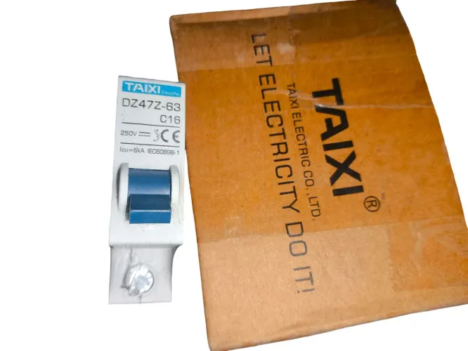 Disjuntor Monopolar Solar CC DC 16A Taixi DZ47Z-63 Novo Na Caixa