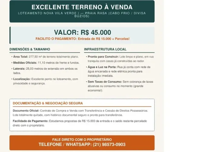 terreno de 277 m2