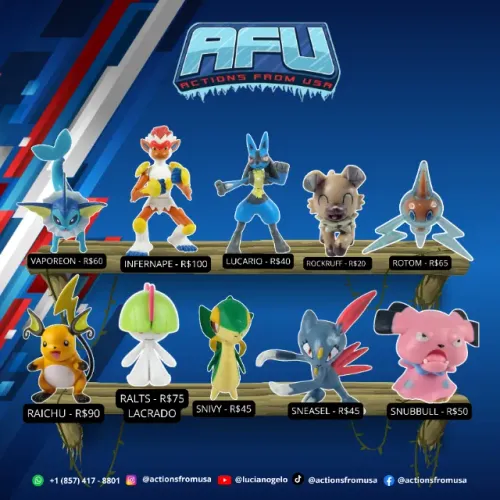 Pokémons Jazwares variados (leiam a descrição)