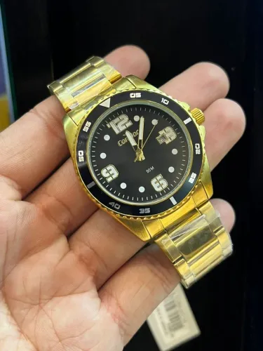 Relógio Masculino Condor Analógico Dourado