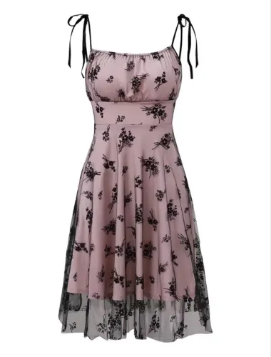 Vestido Tule Rosa Shein XS