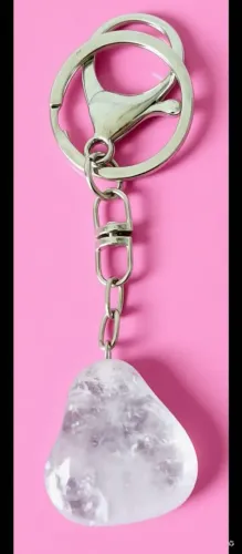 CHAVEIRO QUARTZO ROSA