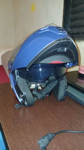 Vendo Capacete RACETECH - ESCAMOTEÁVEL - AZUL