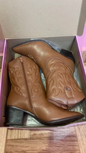 Bota Texana Via Marte Marrom com Salto - Nº 39