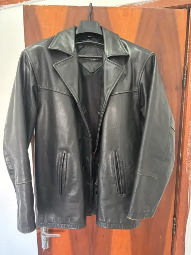 Jaqueta De Couro Legítimo Vintage Akaso - Estilo Car Coat