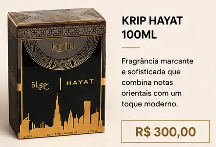 Perfume Árabe Krip Hayat 100ml