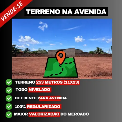 Vende-se Terreno de 253m2 em Nova Alvorada do Sul