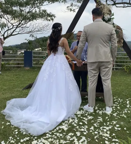 Vestido de Noiva Romântico Boho