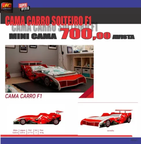 cama infantil carro f1