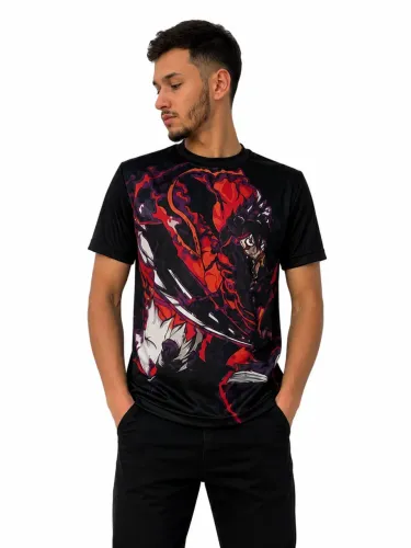 Camiseta Anime Estampada Frente e Costas - Tamanho M