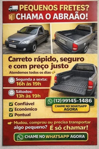 Faço entrega para caçapava,Taubaté e Tremembé