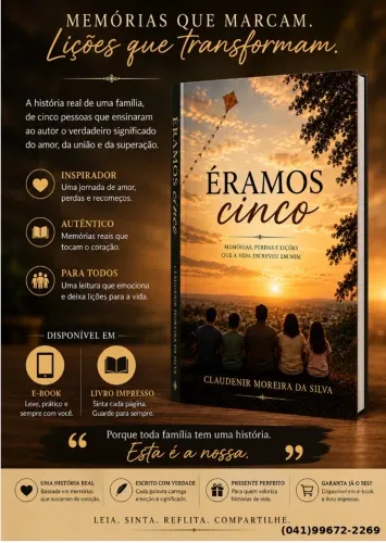 Éramos cinco-livro de memórias, inspirador.