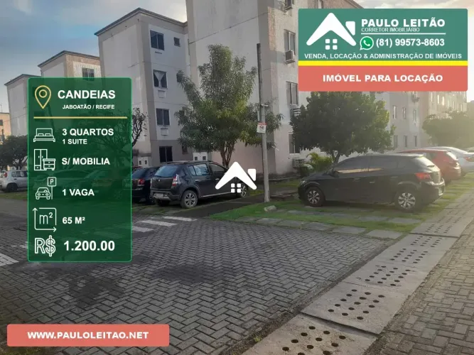 Apartamento 2 Quartos em Barra de Jangada | R$ 1.100 com taxas inclusas