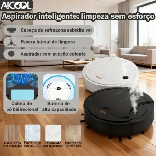 Achadinho Premium! Robô Aspirador Inteligente - Silencioso, Automático e Eficiente