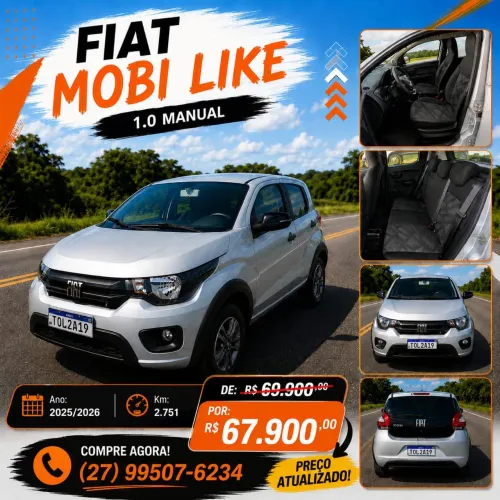 Fiat Mobi Like 1.0 Fire Flex 5P. 2026