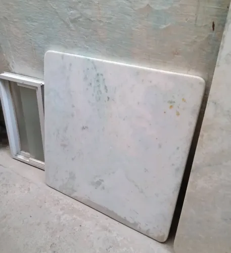 Tampo de mesa mármore branco
