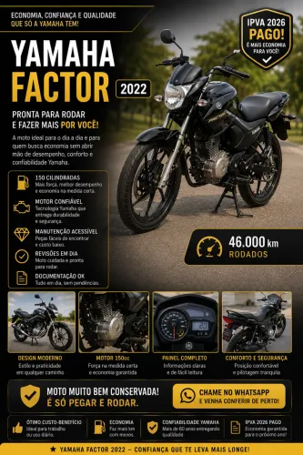 YAMAHA FACTOR 2022 ? R$ 14.500