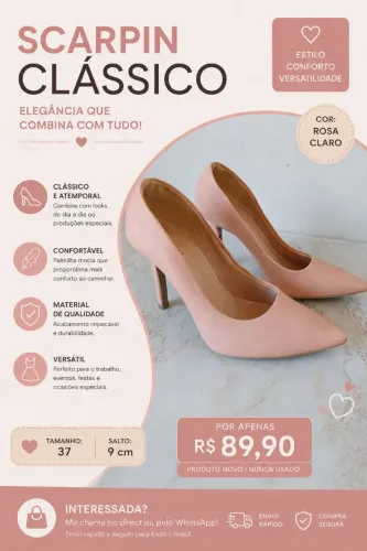 Vendo scarpin novo. 