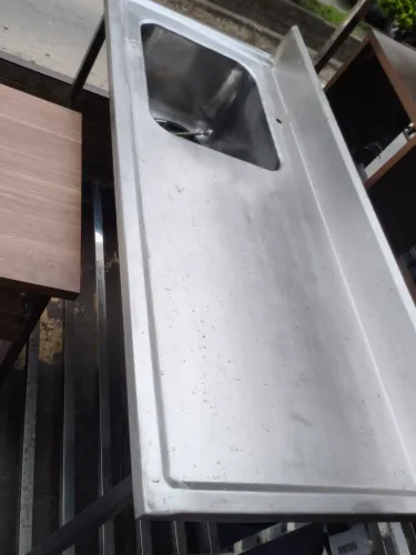 mesa inox com cuba