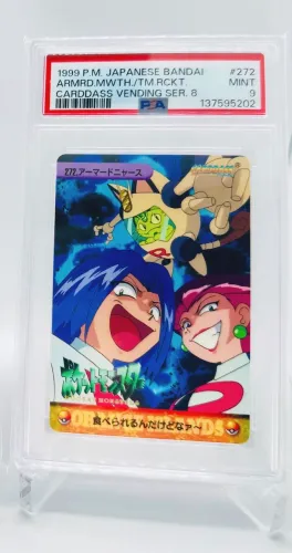 Meowth Team Rocket Carddass PSA 9
