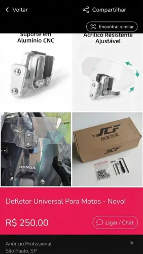 Defletor universal para Motos