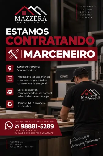 Vaga para marceneiro 