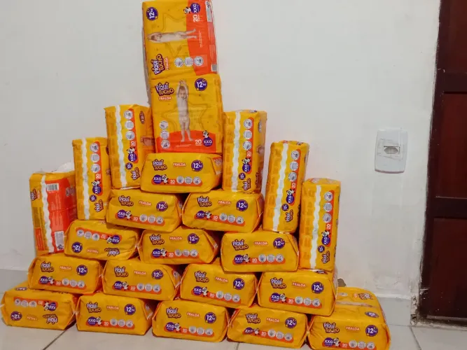 Fraldas descartáveis tamanho XXG