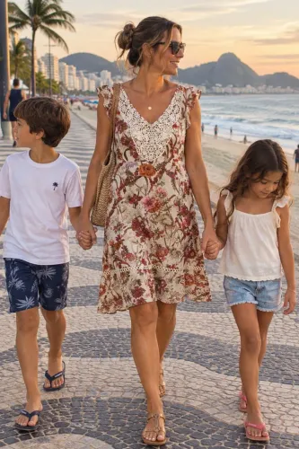 Lindo vestido marca NITROGEN, estampas florais, tamanho 42.