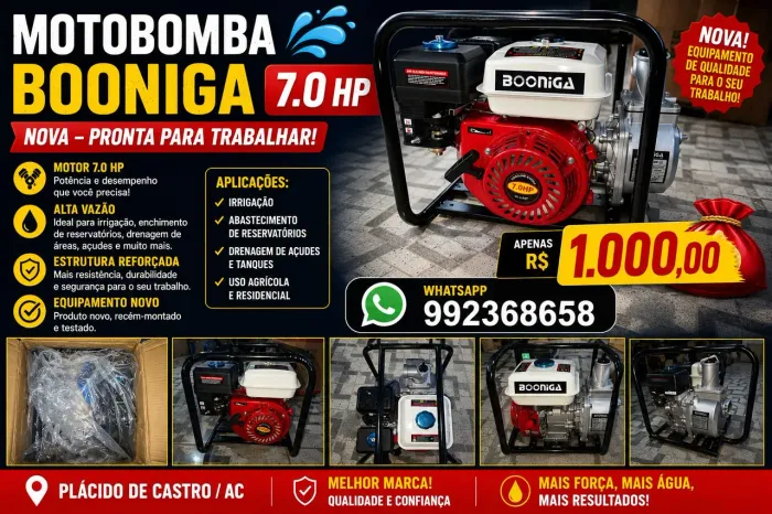 ?MOTOBOMBA BOONIGA 7.0 HP .