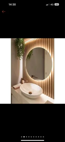 Espelho redondo com LED 80x80