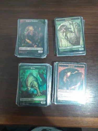 Lote 200 fichas/tokens de magic The gathering aleatórias 