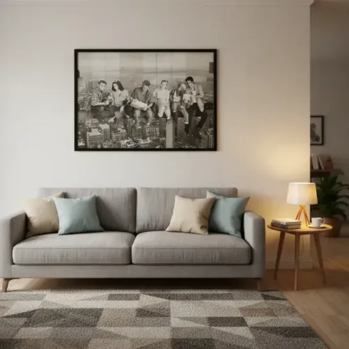 quadro decorativo série friends c moldura - decoração - warner - geek - nerd