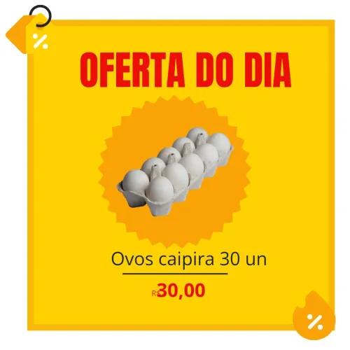 30 ovos caipira frescos graúdos