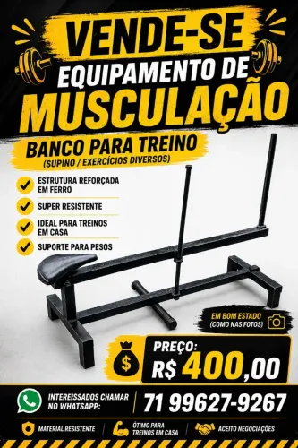 Vende-se equipamento de musculação.