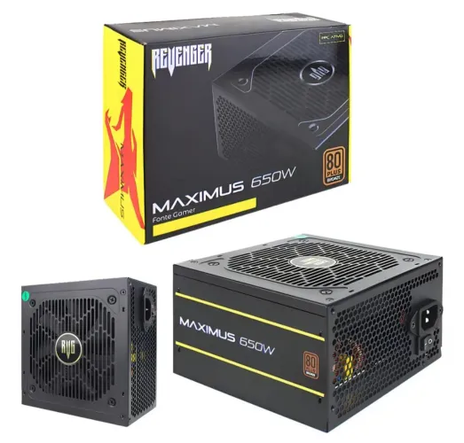 Fonte de Alimentação Revenger 650W 80 Plus Bronze ATX Gamer