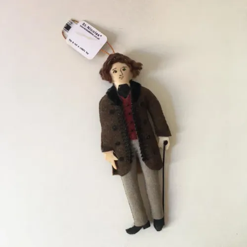 Ornamento de feltro Oscar Wilde - LEIA A DESCRIÇÃO!