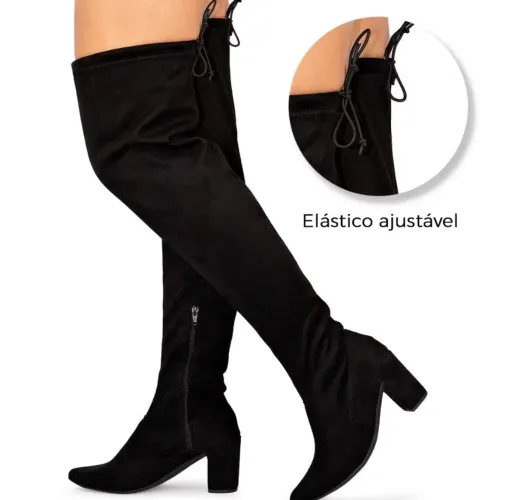 Bota de salto preta