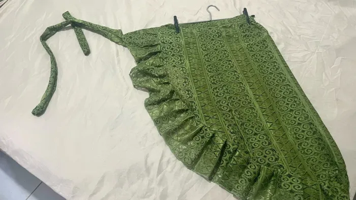 Saída de praia verde oliva rendado*