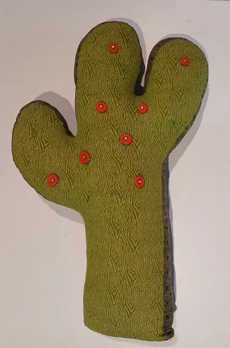Almofada Decorativa Mandacaru Planta Verde Cacto Pelúcia Decorativa 45 X 30cm Artesanato