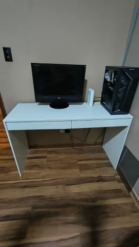 Mesa computador escrivaninha 120cm branca
