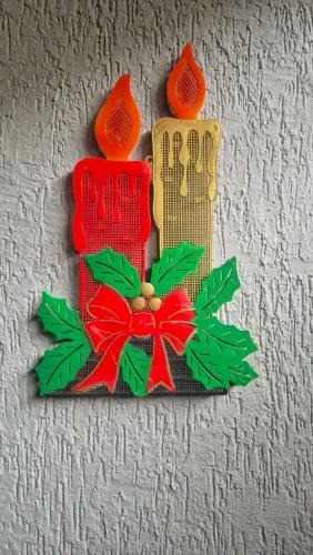 Vela de Natal de parede 