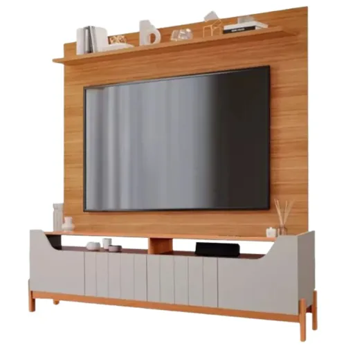 Rack + painel Moema + solite 1,85m para tv de até 70  home completo entrega hoje