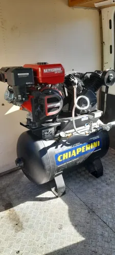 Compressor chiaperini a gasolina 150ltrs 20pés 9hp 175psi