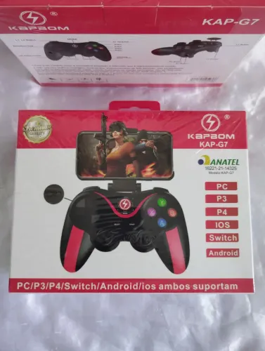 Controle Joystick G7 Bluetooth Universal suporte para Celular + cabo usb
