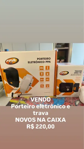 Porteiro eletrônico e trava 