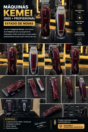 ? MÁQUINAS KEMEI ? ESTADO DE NOVAS ? aceito cartão e parcelo